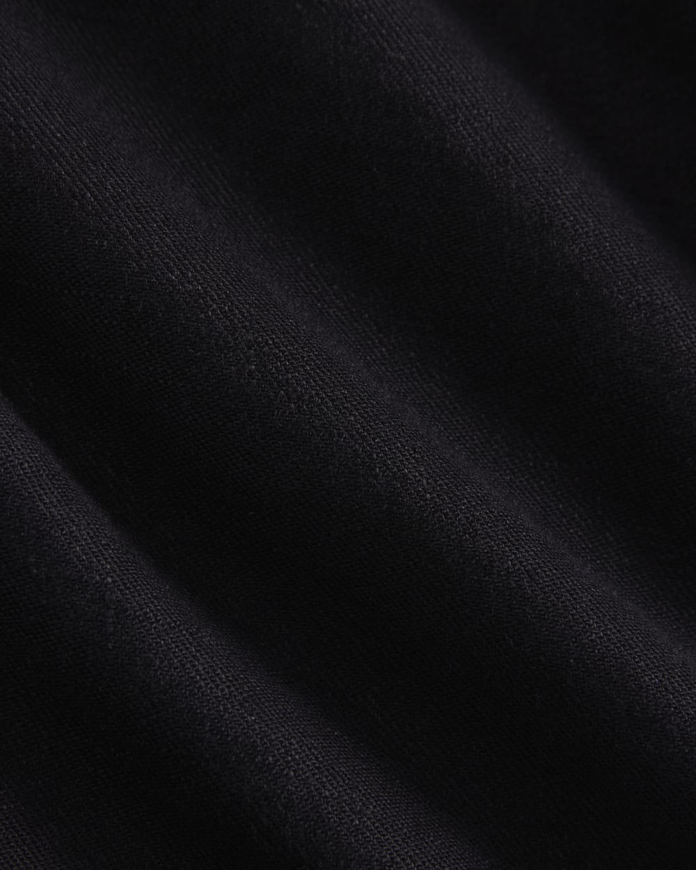 Tube Top in Stretch Linen in Black — detail view