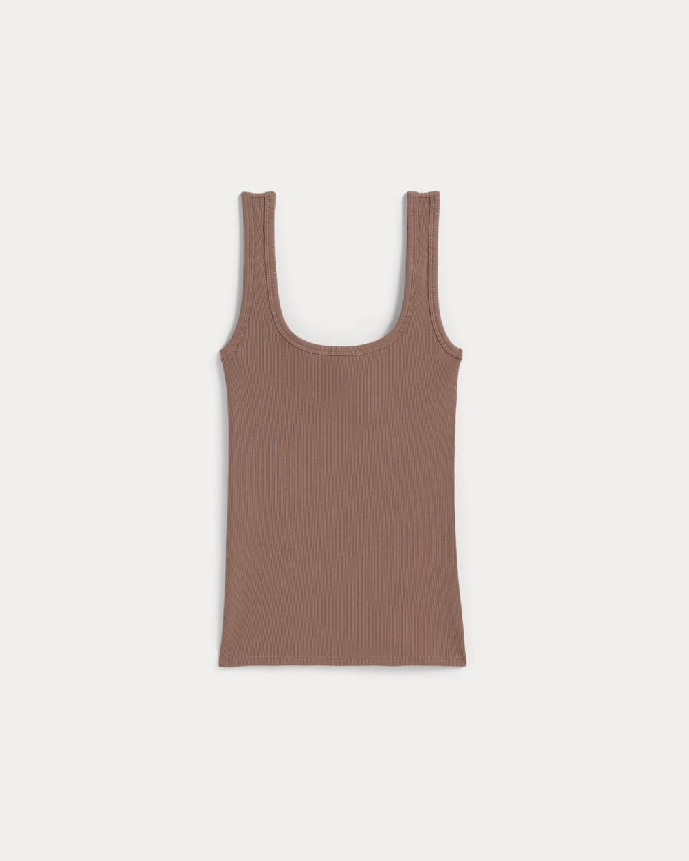 The Luxe Rib Square-Neck Tank in Rose Dusk — alternate view