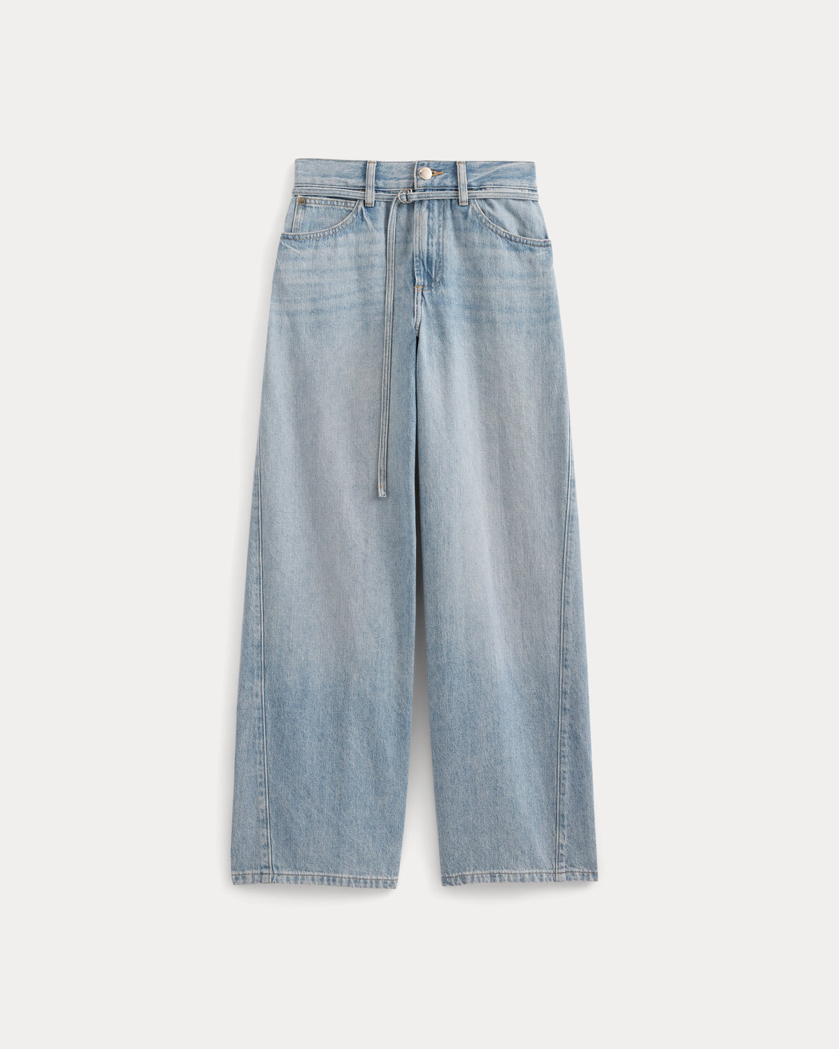 Lightweight Loose Wide-Leg Jean in Light Indigo — alternate view