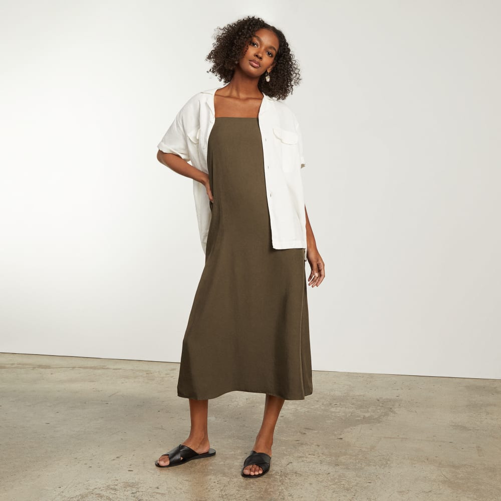 The Japanese GoWeave® Slip Dress in Beech — detail view