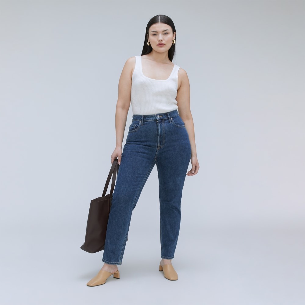 The Cheeky Hourglass Jean in Washed Midnight — alternate view