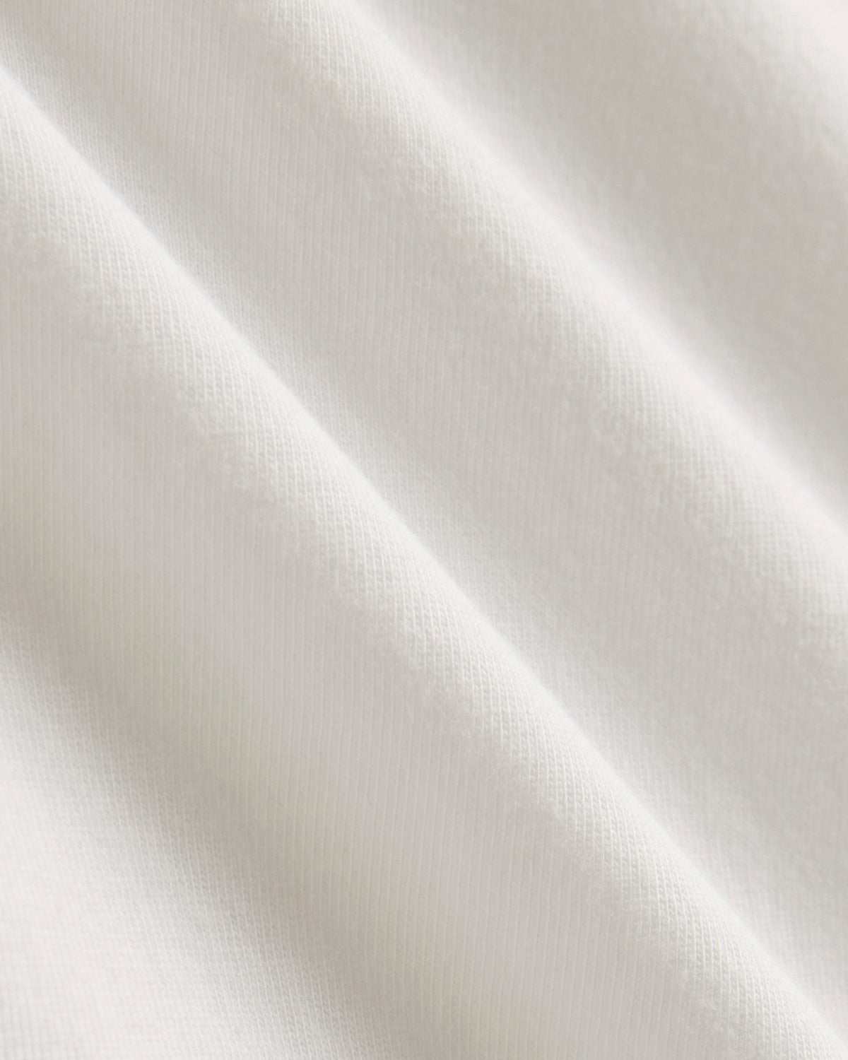 The Box-Cut Tee in Essential Cotton in White — detail view