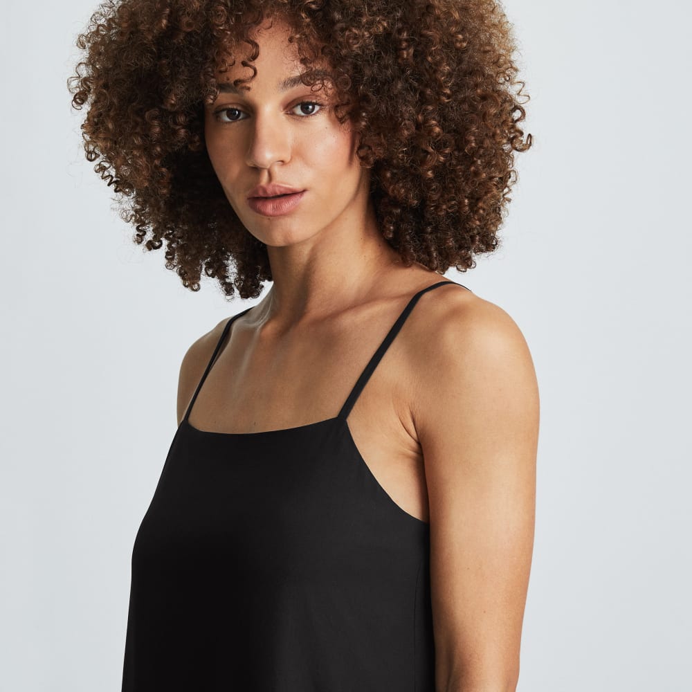 The Japanese GoWeave®  Slip Dress in Black — detail view