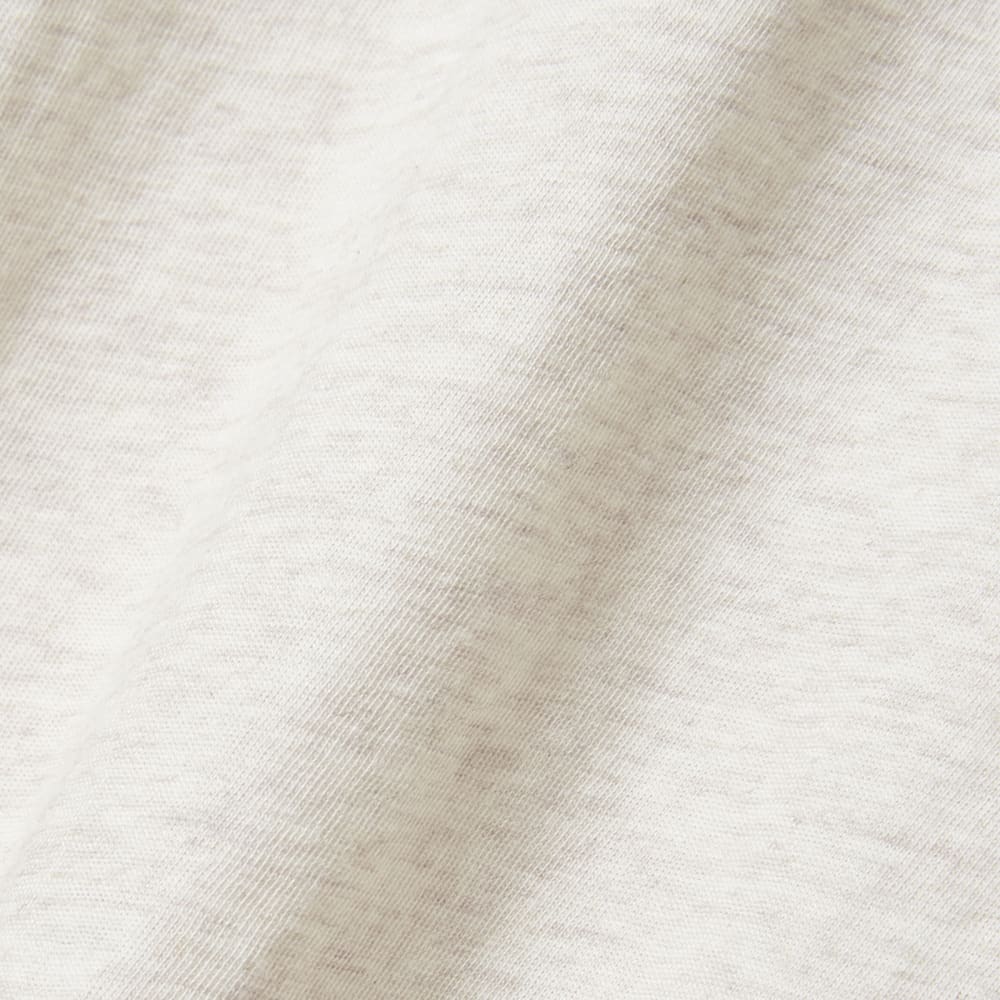 The Organic Cotton Crew Tee in Heathered Oat — detail view