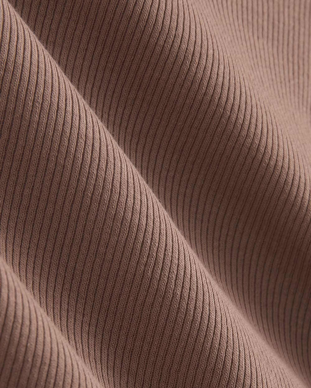 The Luxe Rib Square-Neck Tank in Rose Dusk — detail view