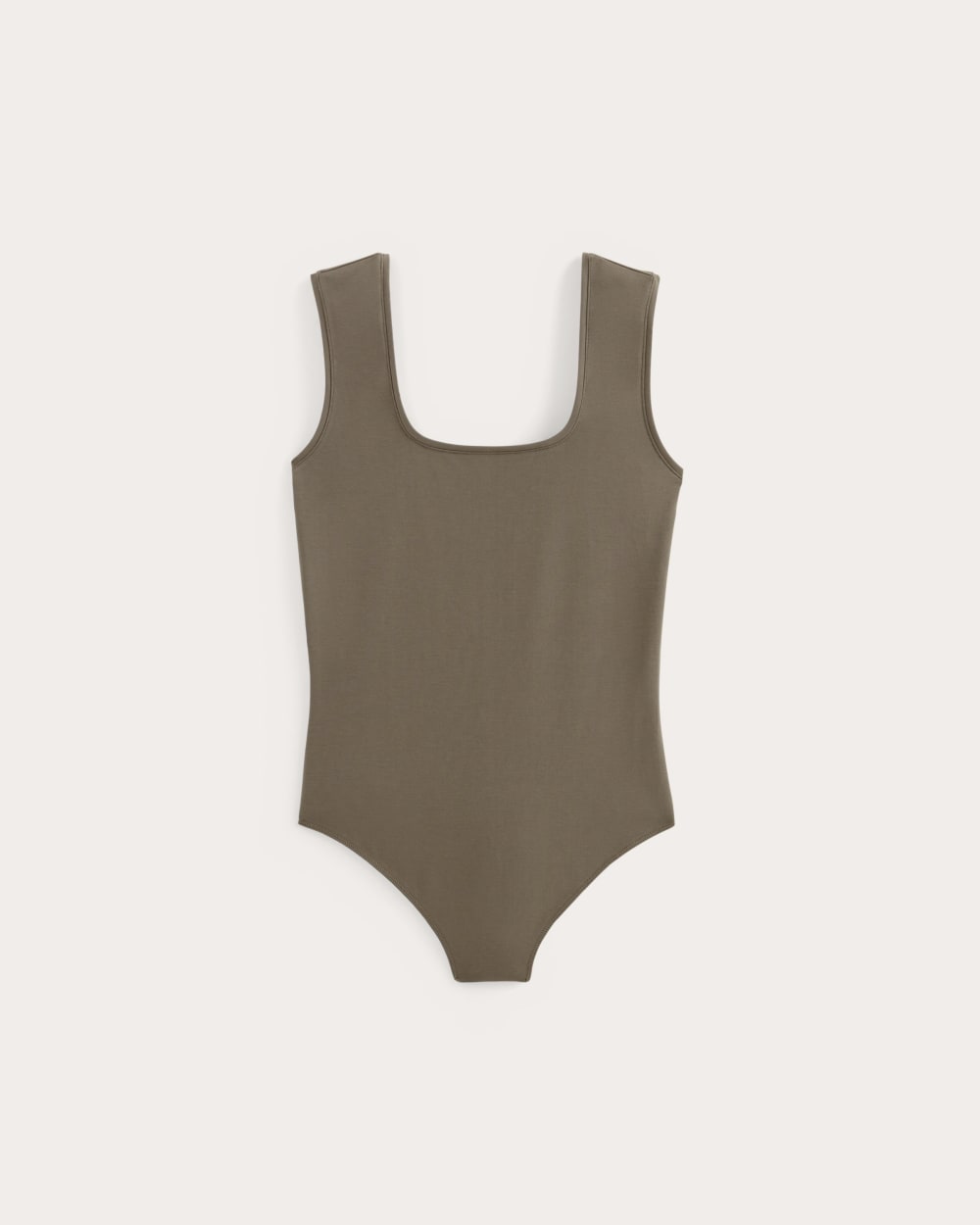 The Form Square-Neck Bodysuit in Deep Taupe — alternate view