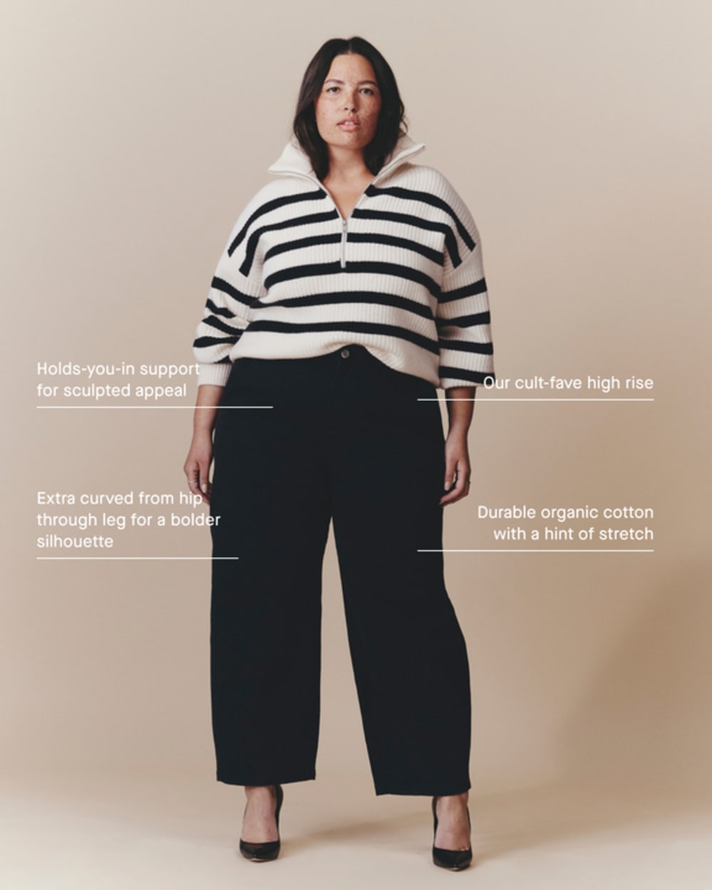 The Utility Curve Pant in Fennel Seed — detail view